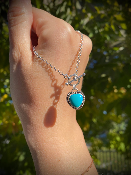 Turquoise Waters 🐠 Heart Toggle Necklace 🐠