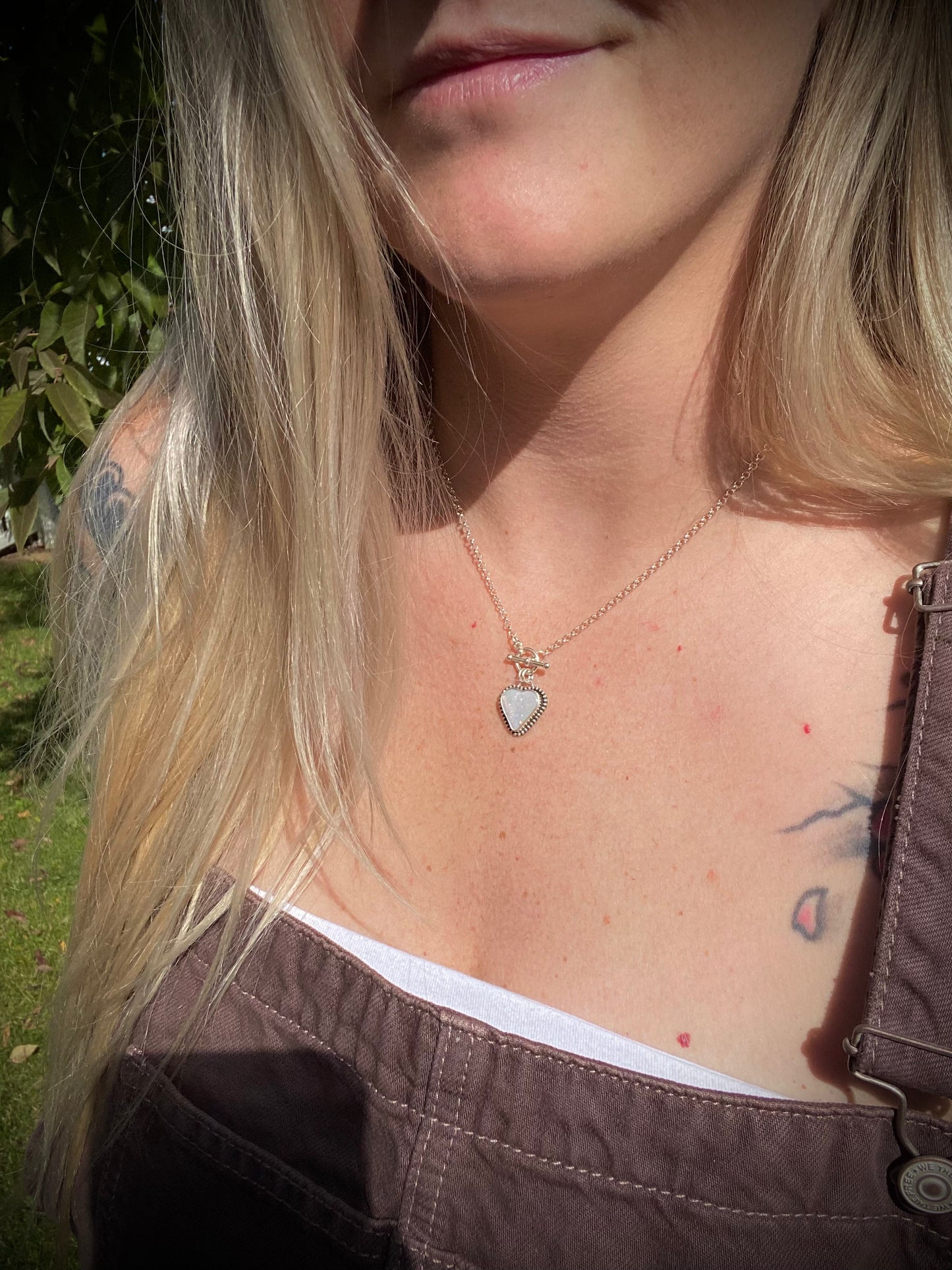 Opal Heart ✨ Toggle Necklace ✨