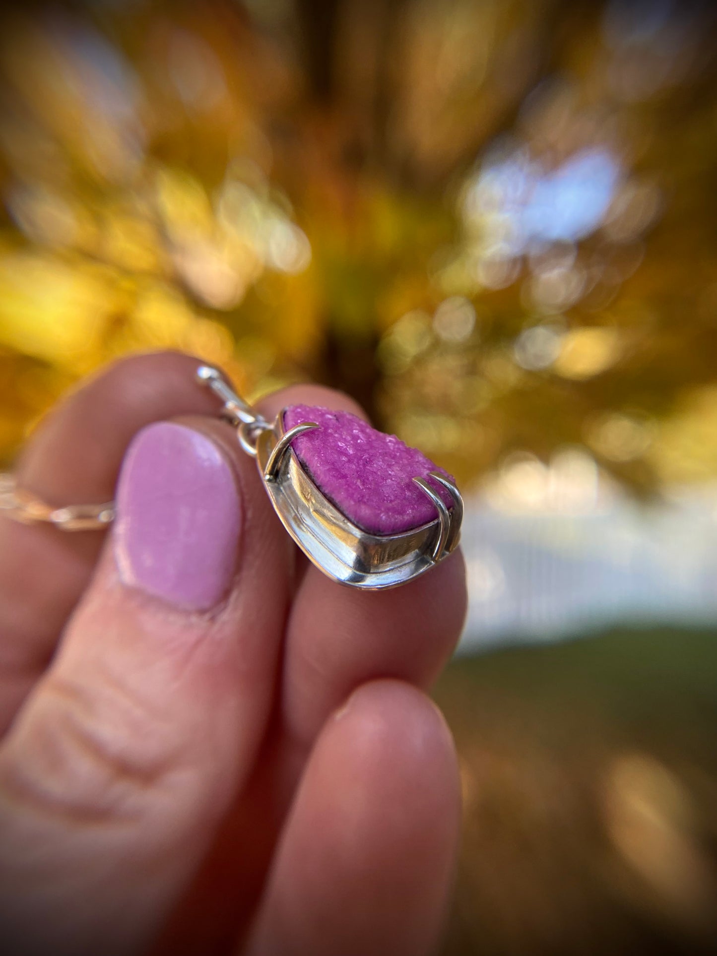 Pink Druzy Dreams 🎀 Toggle Necklace ✨